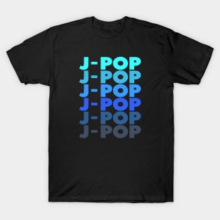 J-POP repeating blue reflections T-Shirt